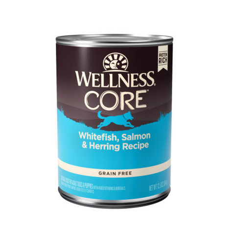 Wellness CORE Grain Free Natural Whitefish, Salmon and Herring Recipe Wet Canned Dog Food