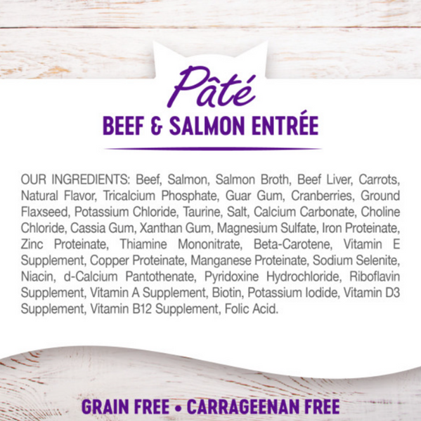 Wellness Complete Health Pate Beef and Salmon Entree Wet Cat Food