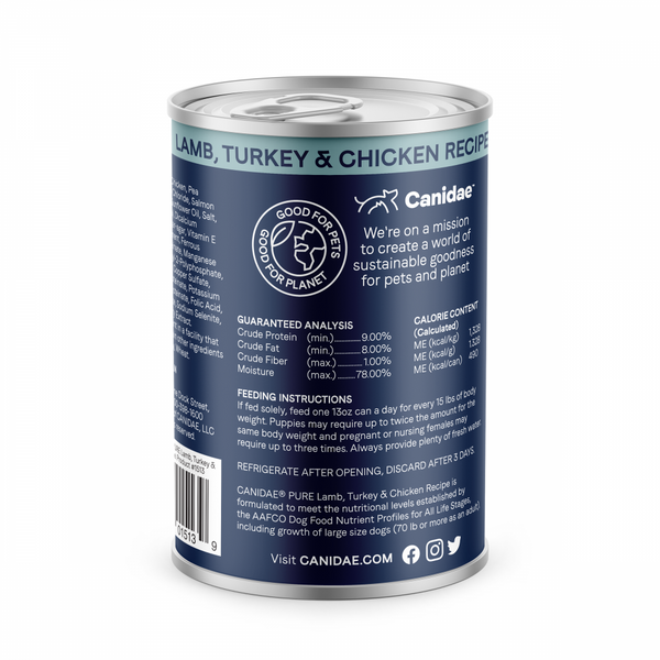 Canidae Pure Wet Dog Food, Lamb, Turkey & Chicken Recipe