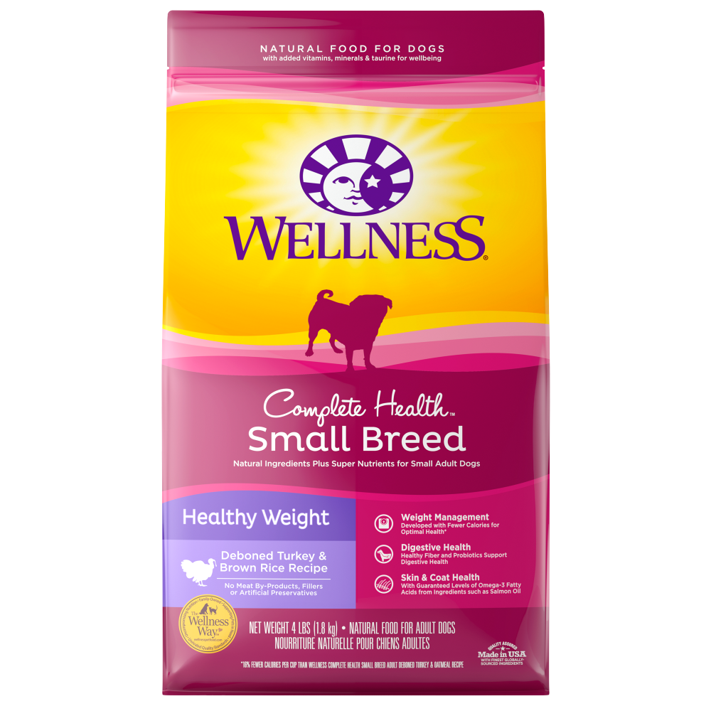 Wellness Complete Health Natural Small Breed Healthy Weight Turkey and Brown Rice Recipe Dry Dog Food