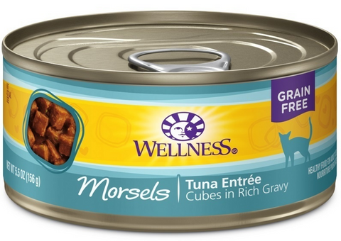 Wellness Grain Free Natural Tuna Morsels Recipe Wet Canned Cat Food