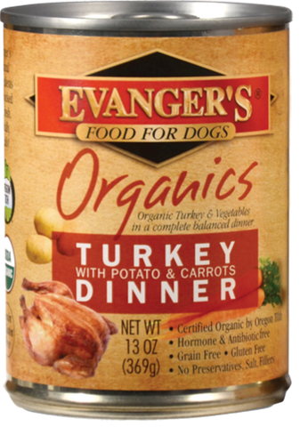 Evanger's 100% Organic Turkey with Potato And Carrots Canned Dog Food