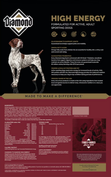 Diamond High Energy Sport Dry Dog Food