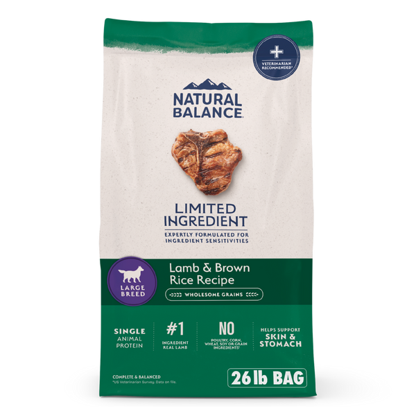 Natural Balance Limited Ingredient Dry Dog Food, Large Breed Lamb & Brown Rice Recipe