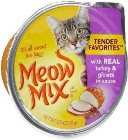 Meow Mix Tender Favorites Real Turkey and Giblets Canned Cat Food