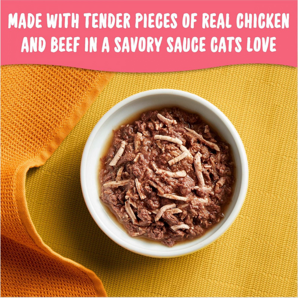 Meow Mix Tender Favorites Real Chicken and Beef in Gravy Cat Food Cups