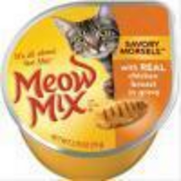 Meow Mix Savory Morsels with Chicken in Gravy Cat Food Cups