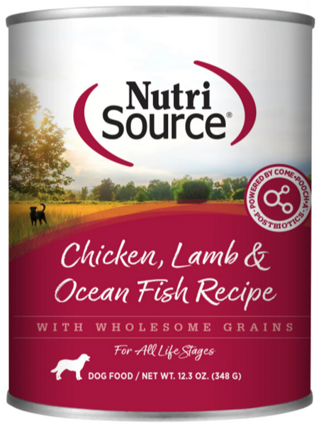NutriSource Adult Chicken, Lamb & Ocean Fish Canned Dog Food