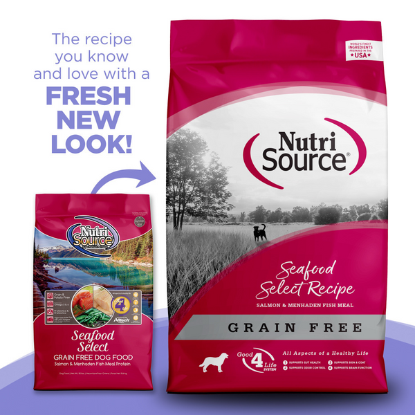 NutriSource Grain Free Seafood Select with Salmon Dry Dog Food