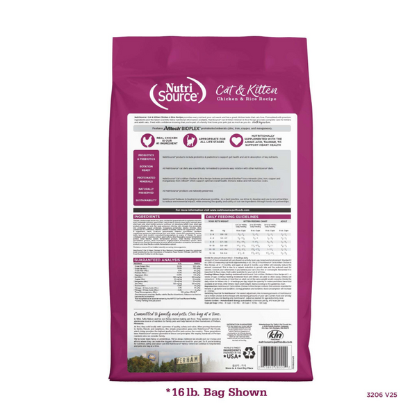 NutriSource Cat & Kitten Chicken & Rice Dry Cat Food