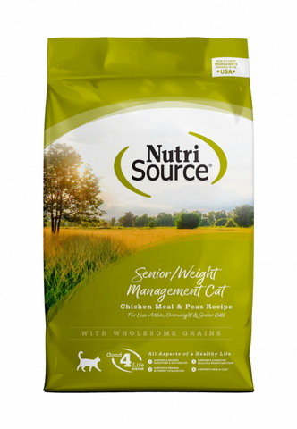 NutriSource Senior Weight Management Chicken & Pea Dry Cat Food