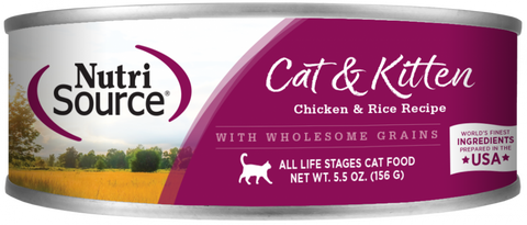 NutriSource Cat & Kitten Chicken & Rice Canned Cat Food