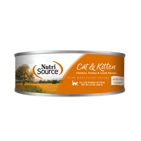 NutriSource  Cat & Kitten Chicken, Turkey & Lamb Canned Cat Food