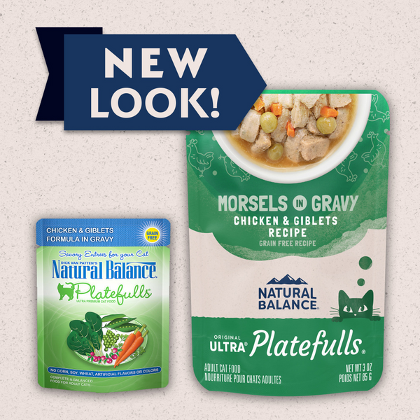 Natural Balance Original Ultra Platefulls Wet Cat Food, Chicken & Giblets Morsels in Gravy Recipe