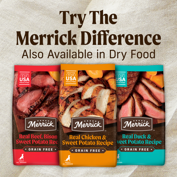 Merrick Grain Free 96% Beef Lamb and Bison Adult Wet Dog Food