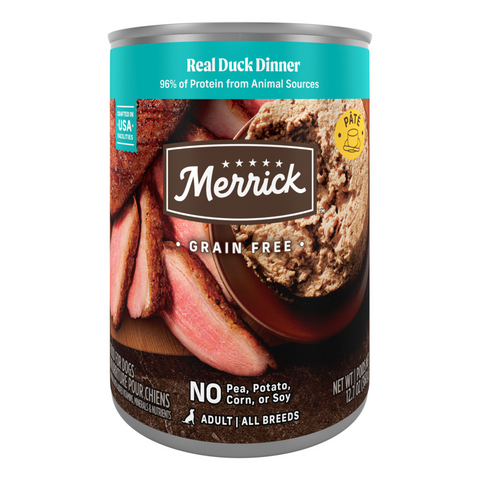 Merrick Grain Free 96% Real Duck Canned Dog Food