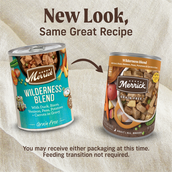 Merrick Grain Free Wilderness Blend Adult Wet Dog Food