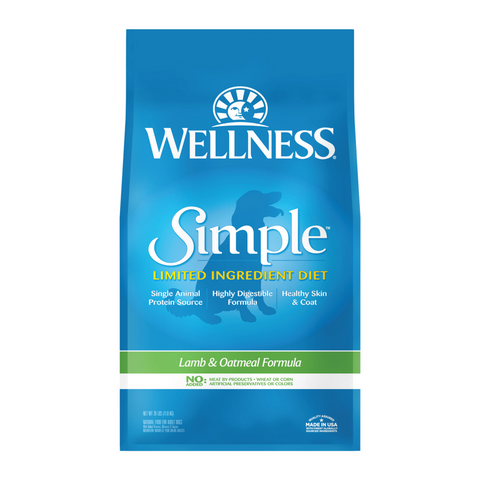 Wellness Simple Natural Limited Ingredient Diet Lamb and Oatmeal Recipe Dry Dog Food