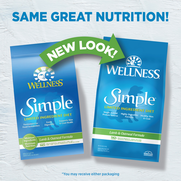 Wellness Simple Natural Limited Ingredient Diet Lamb and Oatmeal Recipe Dry Dog Food
