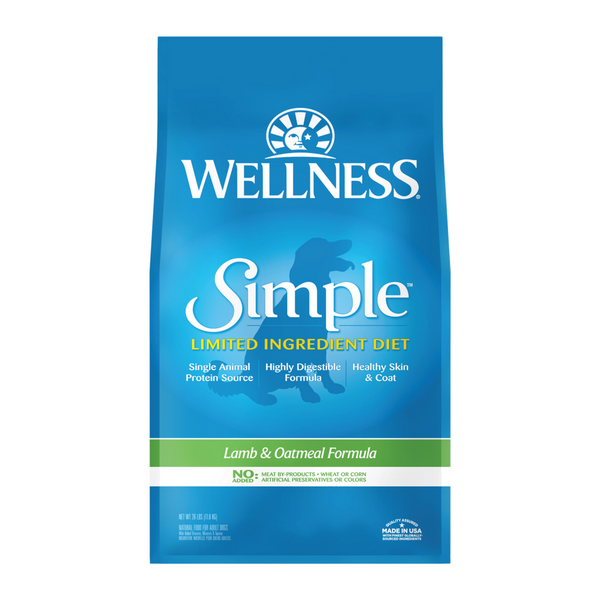 Wellness Simple Natural Limited Ingredient Diet Lamb and Oatmeal Recipe Dry Dog Food