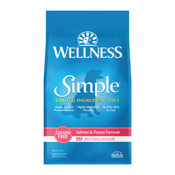 Wellness Simple Grain Free Natural Limited Ingredient Diet Salmon and Potato Recipe Dry Dog Food