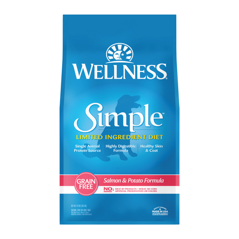 Wellness Simple Grain Free Natural Limited Ingredient Diet Salmon and Potato Recipe Dry Dog Food