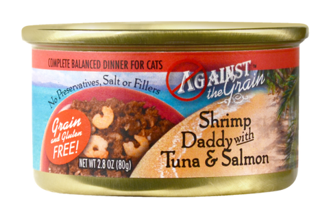 Against the Grain Shrimp Daddy with Tuna and Salmon Canned Cat Food