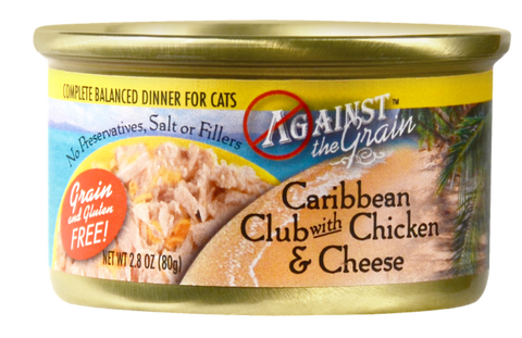 Against the Grain Caribbean Club with Chicken and Cheese Canned Cat Food