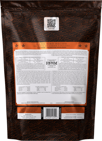 Fromm Four Star Grain Free Gamebird Cat Food