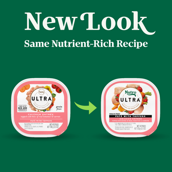 Nutro Ultra Grain-Free Chicken Entree Pate with Tomatoes and Carrots Adult Wet Dog Food Trays