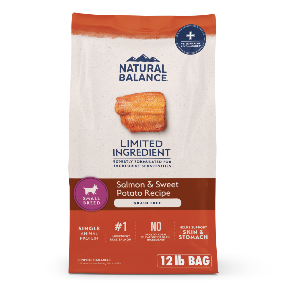 Natural Balance Limited Ingredient Grain Free Dry Dog Food for Small Breeds, Salmon & Sweet Potato