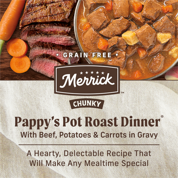 Merrick Grain Free Chunky Pappy's Pot Roast Adult Wet Dog Food