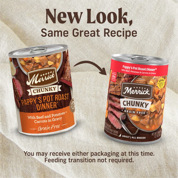 Merrick Grain Free Chunky Pappy's Pot Roast Adult Wet Dog Food