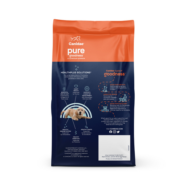 Canidae Pure Goodness PUPPY Real Chicken, Lentil & Whole Egg Recipe Dry Dog