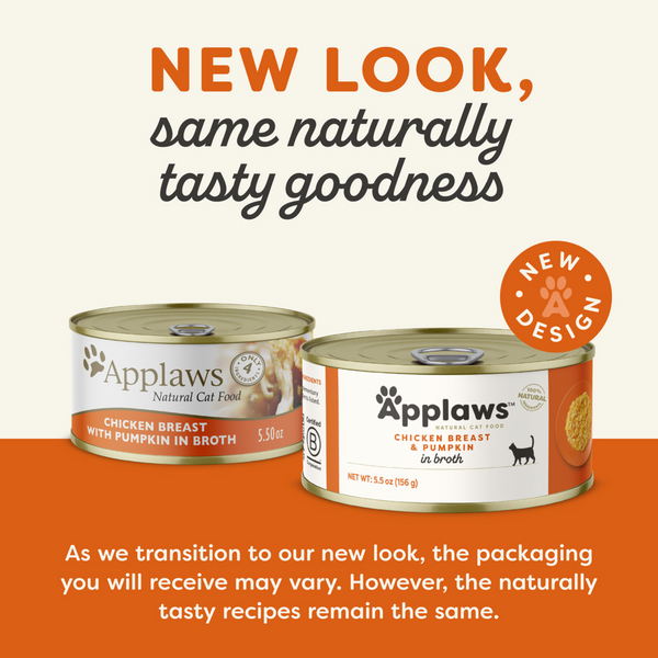 Applaws Natural Chicken Breast with Pumpkin in Broth Can Cat Food