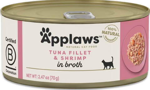 Applaws Natural Wet Cat Food Tuna with Shrimp in Broth