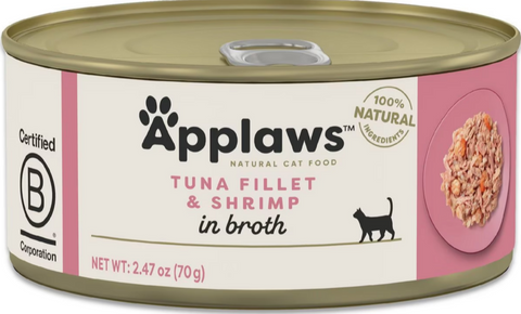 Applaws Natural Tuna with Shrimp in Broth Can Cat Food