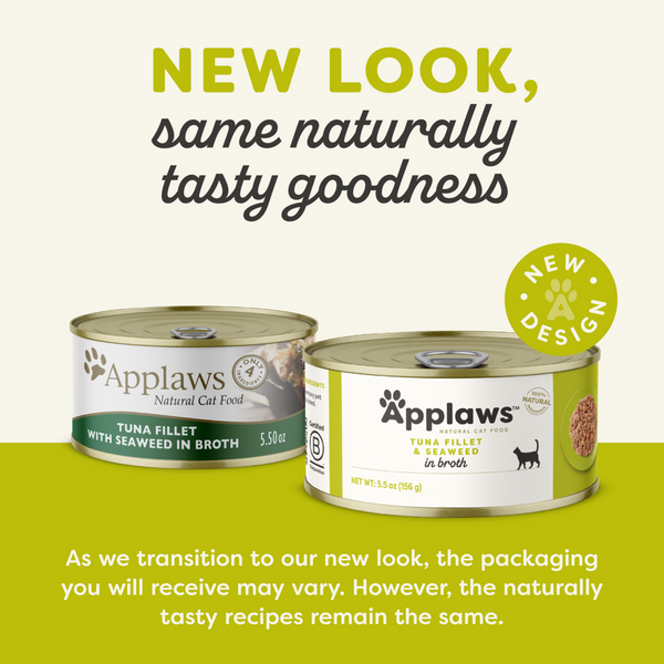 Applaws Natural Tuna with Seaweed in Broth Can Cat Food