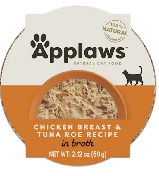Applaws Natural Chicken Breast with Tuna Roe in Broth Can Cat Food