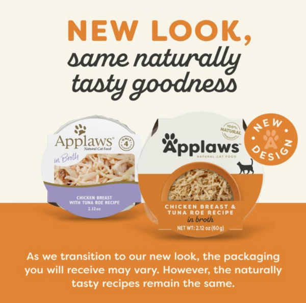 Applaws Natural Chicken Breast with Tuna Roe in Broth Can Cat Food