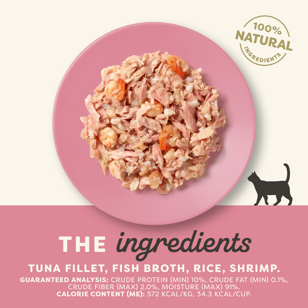 Applaws Natural Tuna Fillet with Shrimp in Broth Can Cat Food