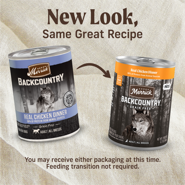 Merrick Backcountry Grain Free Backcountry 96% Chicken Recipe Canned Dog Food
