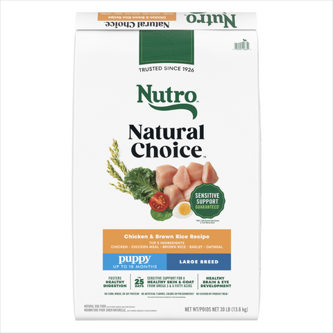 Nutro Wholesome Essentials Large Breed Puppy Farm-Raised Chicken, Brown Rice & Sweet Potato Dry Dog Food