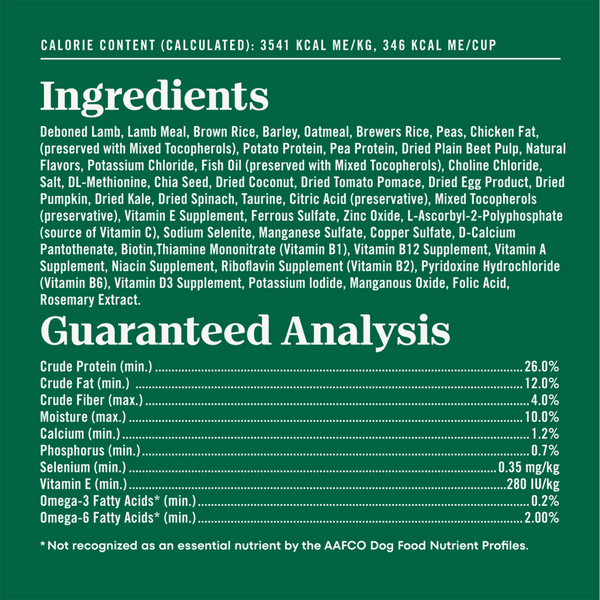 Nutro Wholesome Essentials Senior Pasture-Fed Lamb & Rice Dry Dog Food