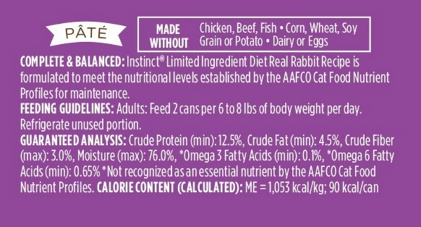 Instinct Limited Ingredient Diet Grain Free Rabbit Wet Cat Food