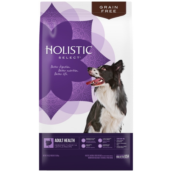 Holistic Select Natural Grain Free Adult Health Deboned Turkey and Lentils Dry Dog Food