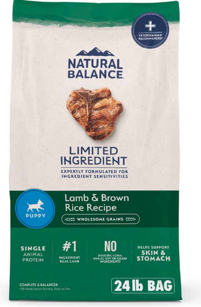 Natural Balance Limited Ingredient Puppy Dry Dog Food, Lamb & Brown Rice Recipe