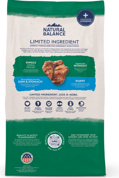 Natural Balance Limited Ingredient Puppy Dry Dog Food, Lamb & Brown Rice Recipe