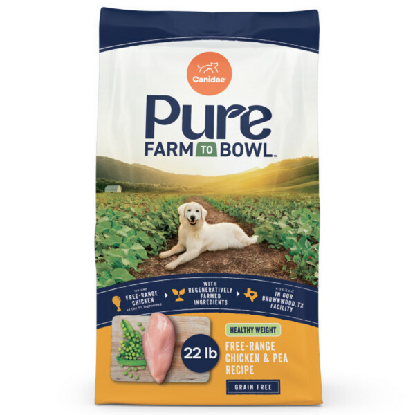 Canidae Pure Farm To Bowl Healthy Weight Free-Range Chicken & Pea Recipe Dog Food