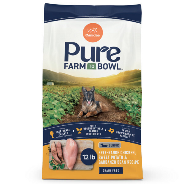 Canidae Pure Farm To Bowl Senior Free-Range Chicken, Sweet Potato & Garbanzo Bean Recipe Dog Food